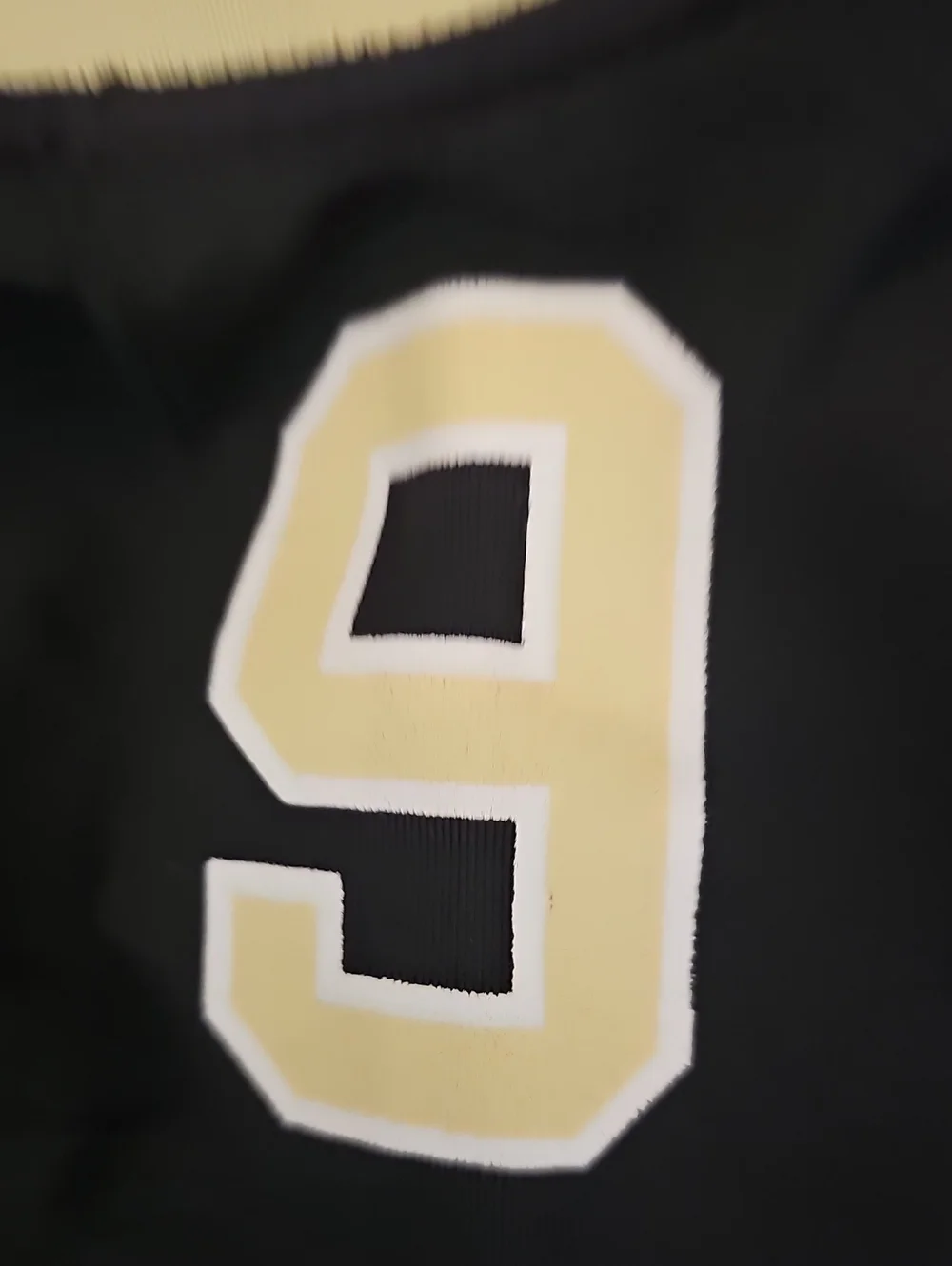 Nike Black and Gold Kids Football Jersey #9 Brees